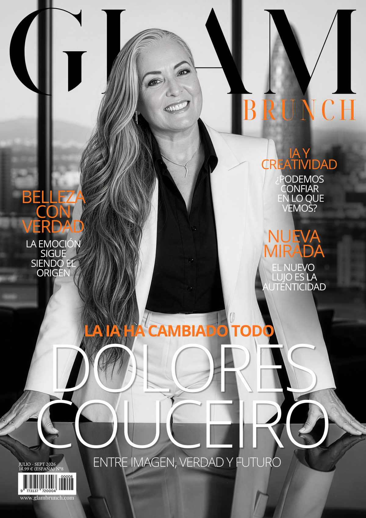 Portada de Glam Brunch Magazine con Dolores Couceiro