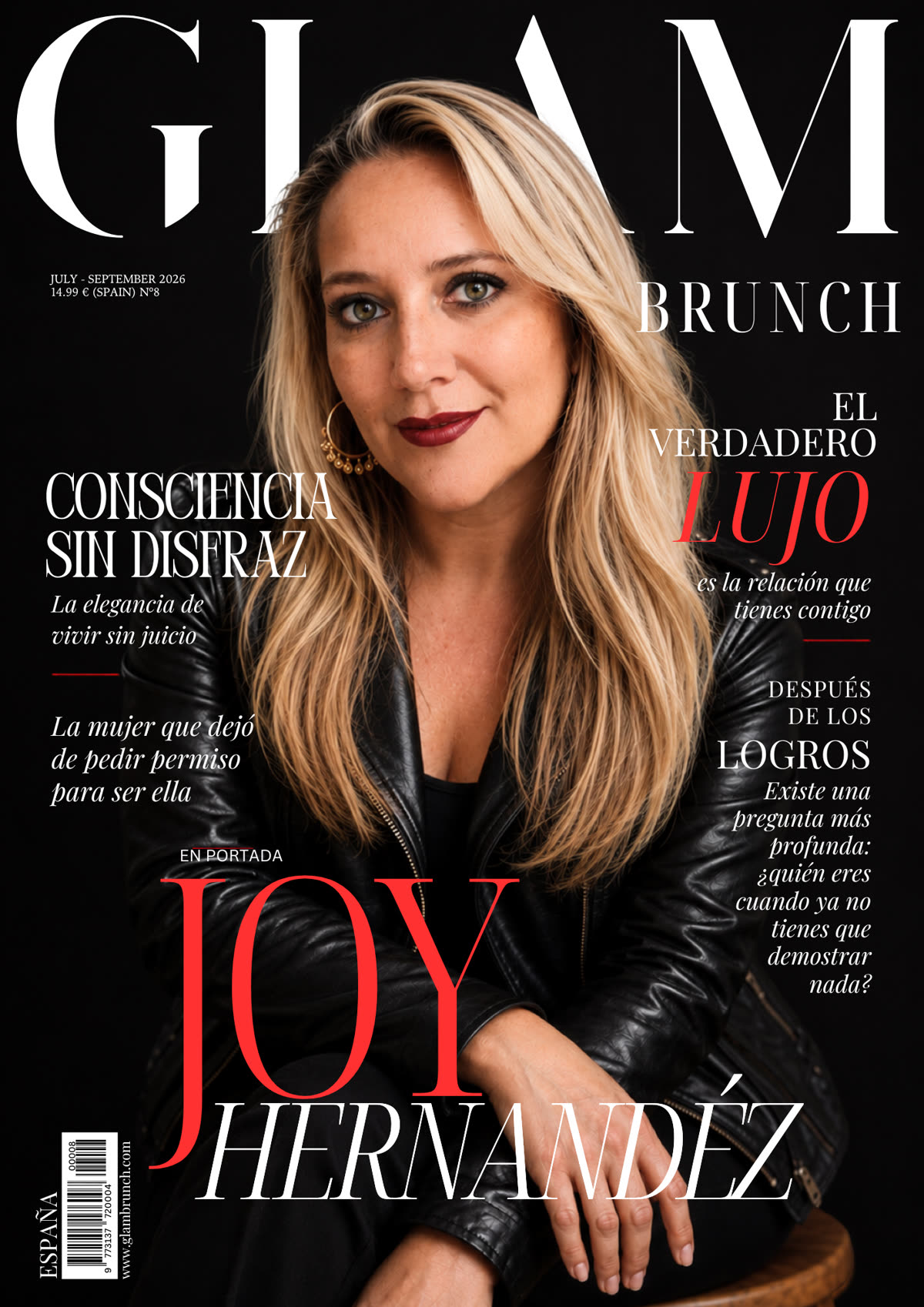 Portada de Glam Brunch Magazine con Joy Hernandez